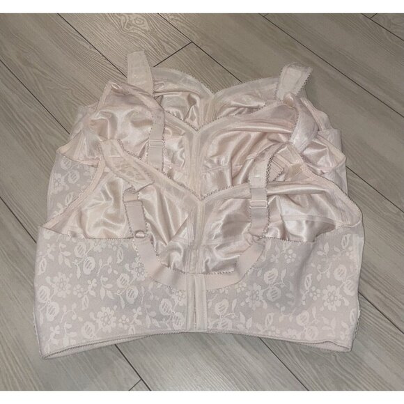 3 Playtex 4693 18 Hour Original Comfort Strap Bras WF Floral Womens 44DDD Beige - Picture 4 of 6